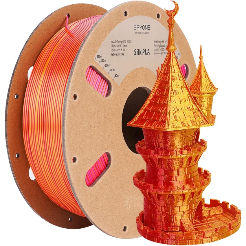 Eryone PLA Dual Color Silk, Цвят: Red - Gold