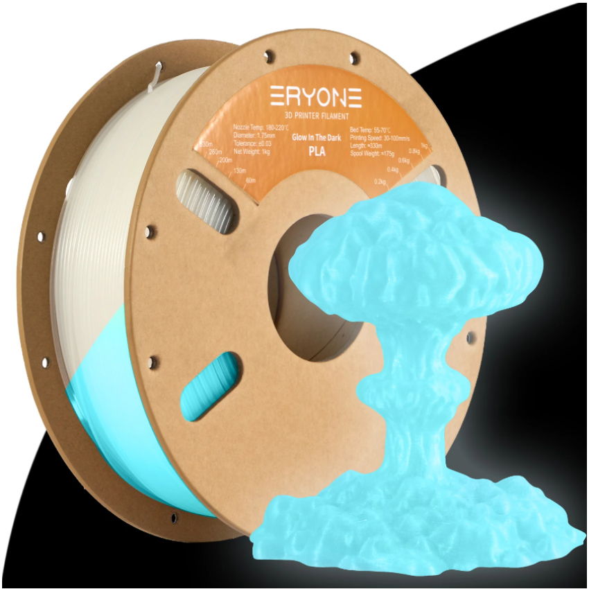 Eryone PLA Glow in The Dark - Luminous, Цвят: Blue