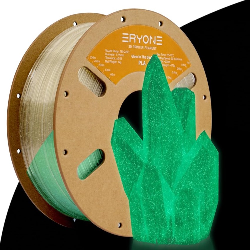 Eryone PLA Glow in The Dark - Luminous, Цвят: Fluorescent Green