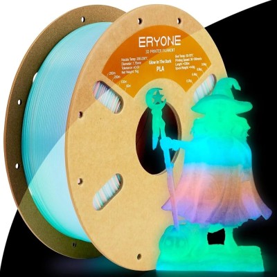 Eryone PLA Glow in The Dark - Luminous, Цвят: Iridescent Rainbow