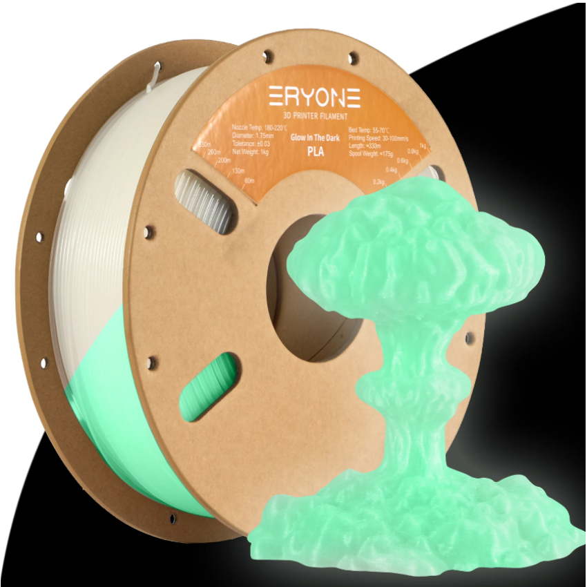 Eryone PLA Glow in The Dark - Luminous, Цвят: Green