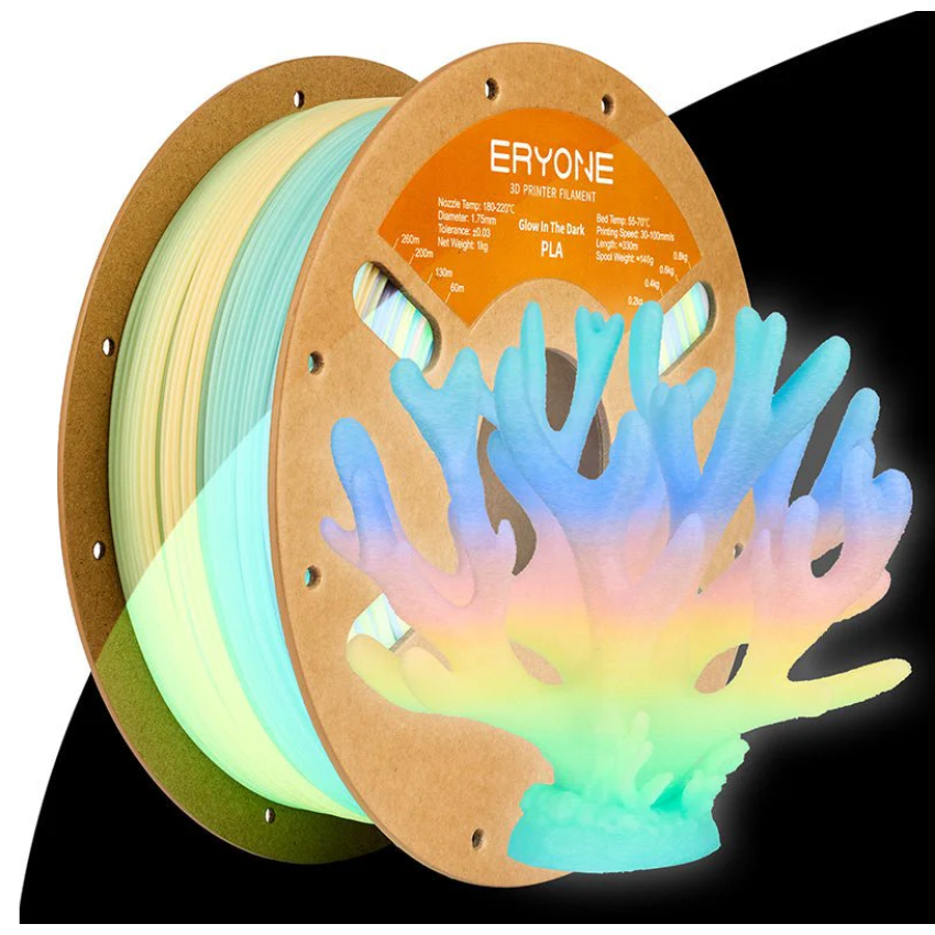 Eryone PLA Glow in The Dark - Luminous, Цвят: Neon Rainbow