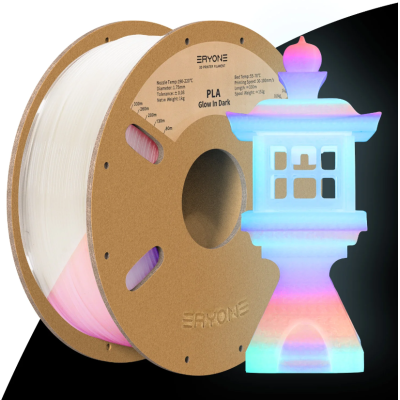 Eryone PLA Glow in The Dark - Luminous, Цвят: Rainbow