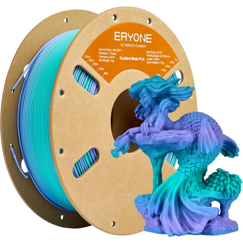 Eryone PLA Matte Gradient Rainbow, Цвят: Dreamland