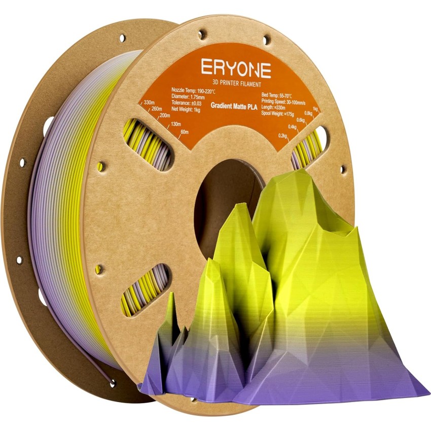 Eryone PLA Matte Gradient Rainbow, Цвят: Granite