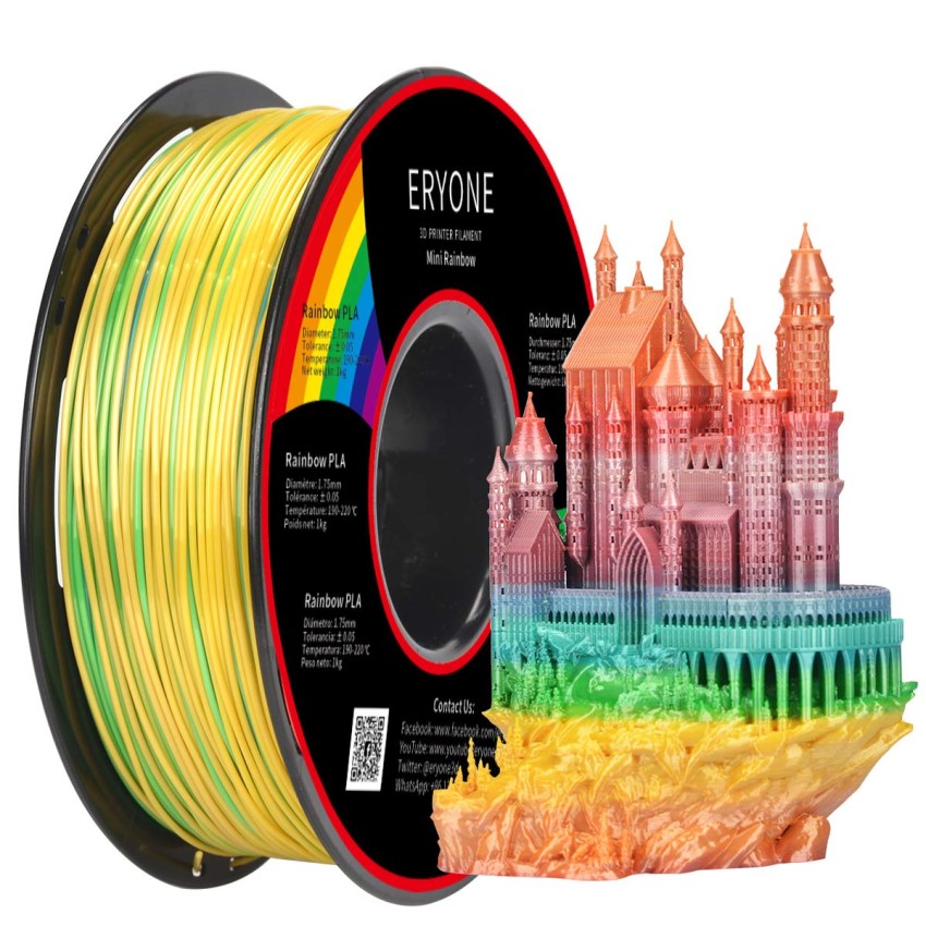 Eryone PLA Silk Rainbow, Цвят: Mini