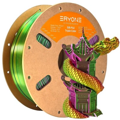 Eryone PLA Tri Color Silk, Цвят: Gold / Green / Purple