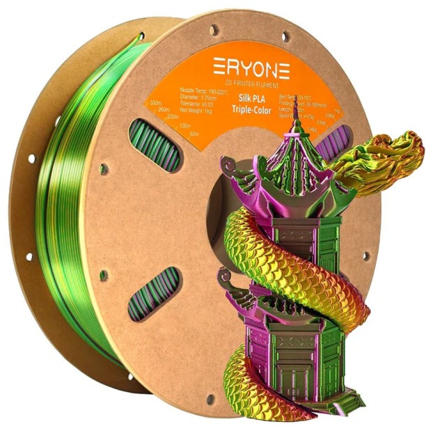 Eryone PLA Tri Color Silk, Цвят: Gold / Green / Purple