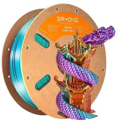 Eryone PLA Tri Color Silk, Цвят: Purple / Blue Green / Burnt Orange