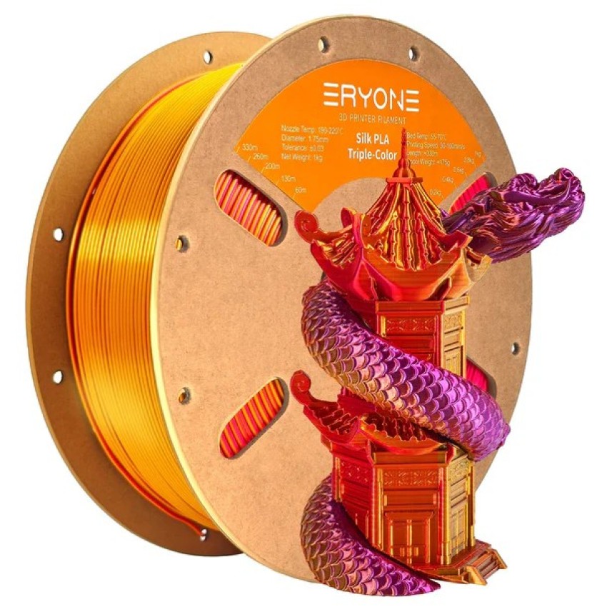 Eryone PLA Tri Color Silk, Цвят: Red / Purple / Gold
