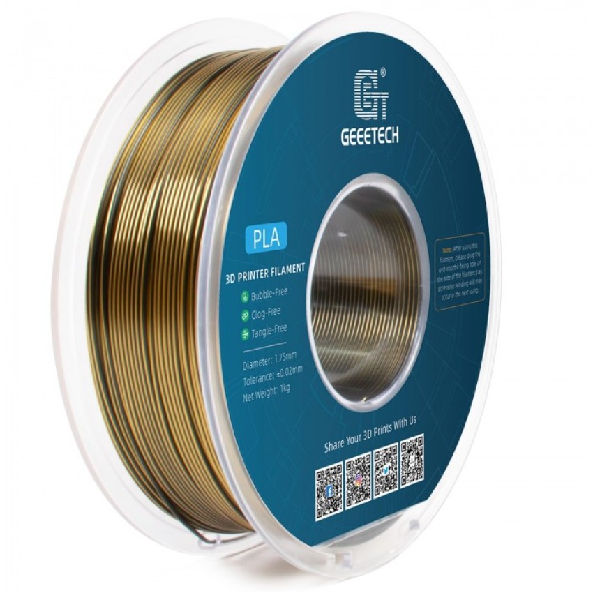 Geeetech PLA Silk Dual Color, Цвят: Gold - Black