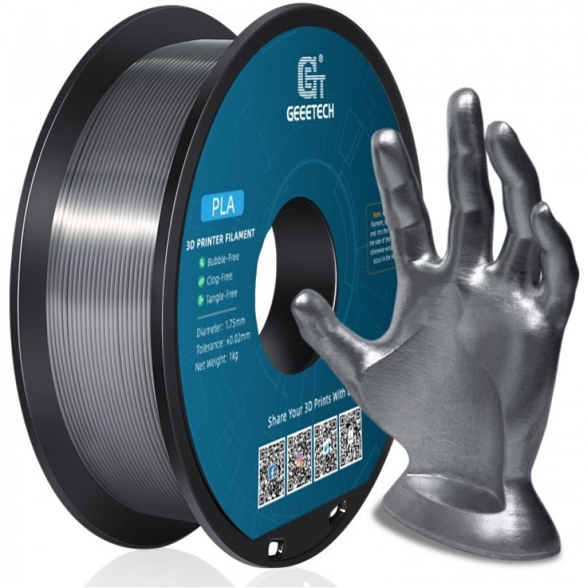 Geeetech PLA Silk, Цвят: Silver