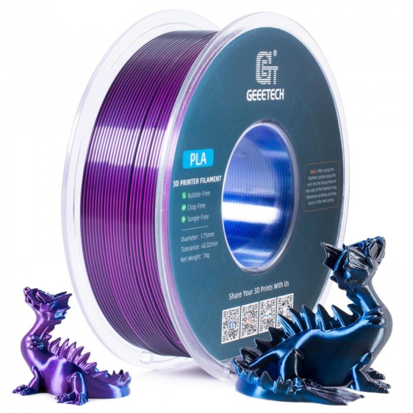 Geeetech PLA Silk Tri Color, Цвят: Blue/Purple/Black