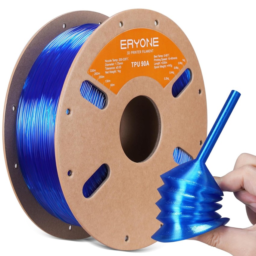 ERYONE TPU 90A 1KG, Цвят: Transperant Blue