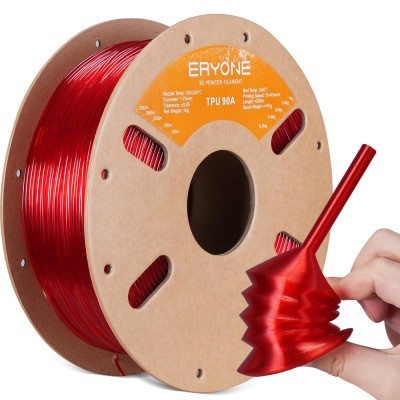 ERYONE TPU 90A 1KG, Цвят: Transperant Red