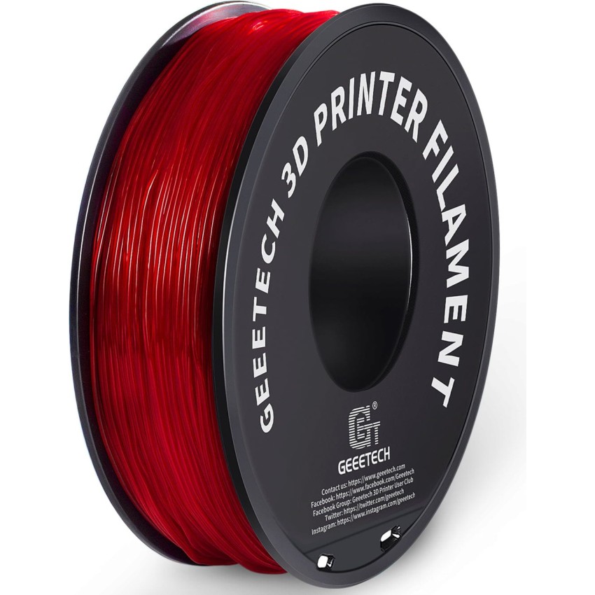 GEEETECH TPU 95A 1KG, Цвят: Transperant Red