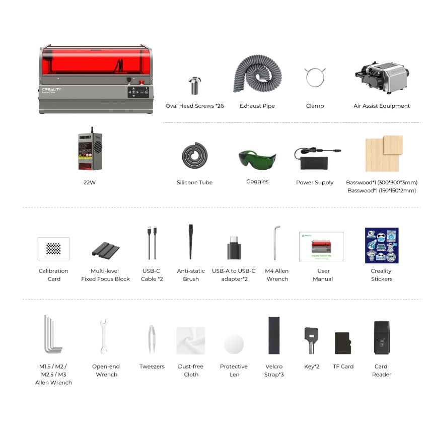 Creality Laser Falcon 2 Pro Gravierer – 22 W