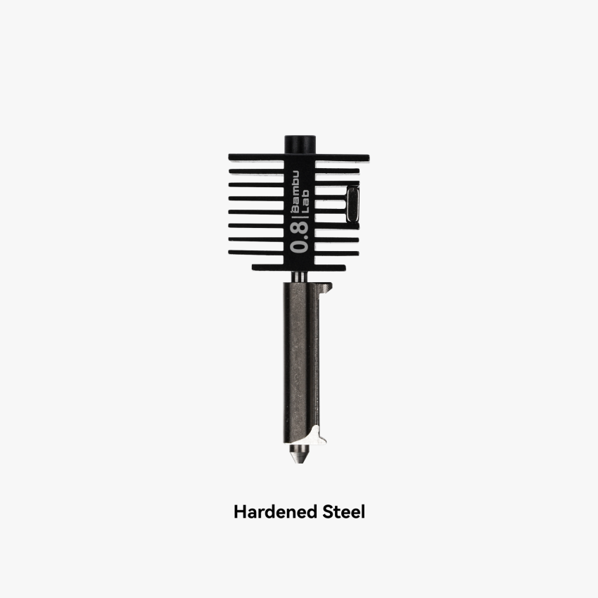 Bambu Lab Hotend with Nozzle - A1 Printer, Модел: 0.8 Hardened Steel Nozzle