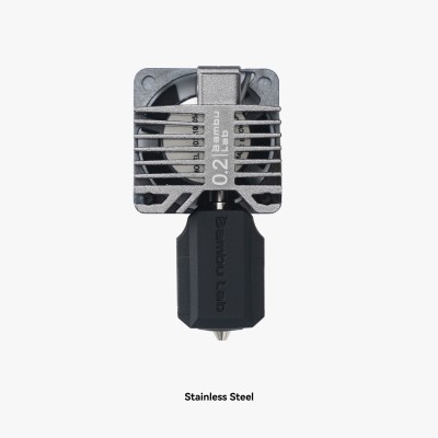 Bambu Lab Пълен Комплект Hotend за X1 Series, Модел: 0.2 Stainless Steel Nozzle