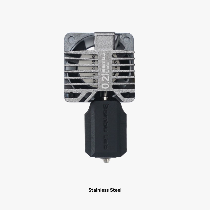 Bambu Lab Пълен Комплект Hotend за P1 Series, Модел: 0.2 Stainless Steel Nozzle