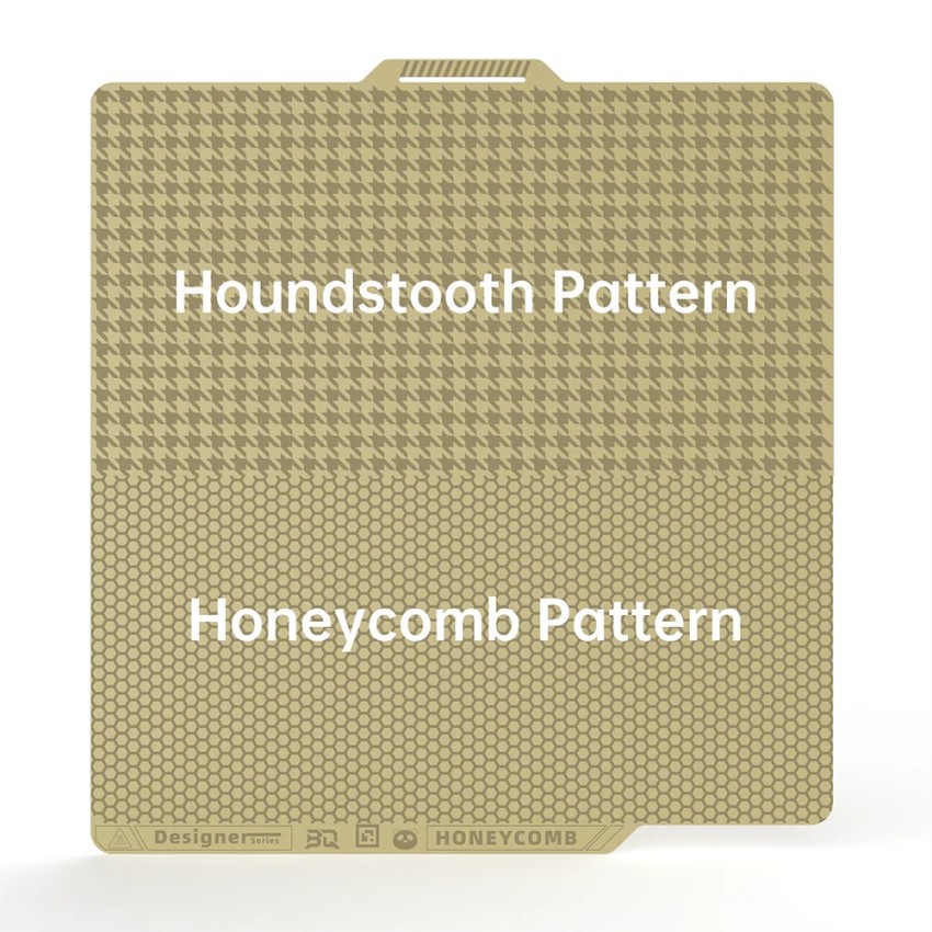 Dual-textured Build Plate with Honeycomb & Houndstooth, Модел: X1/P1/A1 257×257mm